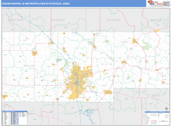 Cedar Rapids Metro Area Digital Map Basic Style